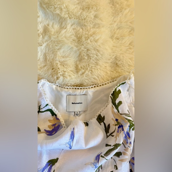 Reformation Anatolia Linen Two Piece In Serenity, brand new, never worn,no flaws - Picture 11 of 16